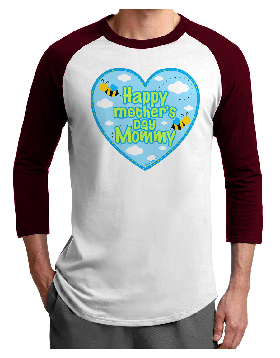 Happy Mother's Day Mommy - Blue Adult Raglan Shirt by TooLoud-TooLoud-White-Black-X-Small-Davson Sales