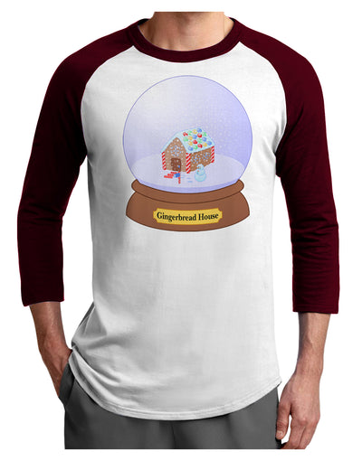 Little Gingerbread House Snow Globe Adult Raglan Shirt by TooLoud-TooLoud-White-Cardinal-X-Small-Davson Sales