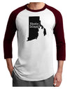 Rhode Island - United States Shape Adult Raglan Shirt by TooLoud-TooLoud-White-Cardinal-X-Small-Davson Sales