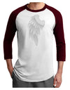 Single Left Angel Wing Design - Couples Adult Raglan Shirt-Raglan Shirt-TooLoud-White-Cardinal-X-Small-Davson Sales