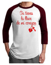 Tu Tienes La Llave De Mi Corazon Adult Raglan Shirt by TooLoud-TooLoud-White-Cardinal-X-Small-Davson Sales