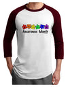 Autism Awareness Month - Colorful Puzzle Pieces Adult Raglan Shirt by TooLoud-TooLoud-White-Cardinal-X-Small-Davson Sales