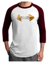 Unfortunate Cookie Adult Raglan Shirt-TooLoud-White-Cardinal-X-Small-Davson Sales