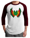 Dilophosaurus Design - Color Adult Raglan Shirt by TooLoud-TooLoud-White-Cardinal-X-Small-Davson Sales