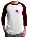 American Flag Faux Pocket Design Adult Raglan Shirt by TooLoud-TooLoud-White-Cardinal-X-Small-Davson Sales