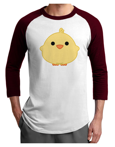 Cute Little Chick - Yellow Adult Raglan Shirt by TooLoud-TooLoud-White-Cardinal-X-Small-Davson Sales