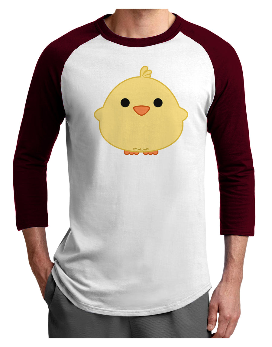 Cute Little Chick - Yellow Adult Raglan Shirt by TooLoud-TooLoud-White-Black-X-Small-Davson Sales