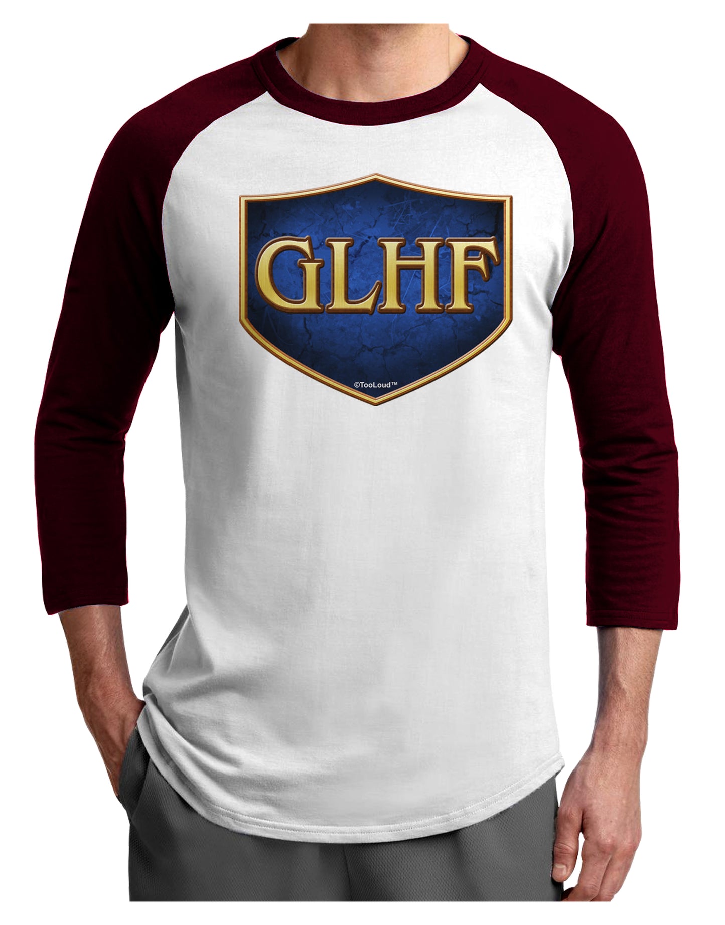 GLHF - Good Luck Have Fun Adult Raglan Shirt by TooLoud-TooLoud-White-Cardinal-X-Small-Davson Sales