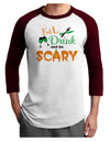 Eat Drink Scary Green Adult Raglan Shirt-Raglan Shirt-TooLoud-White-Cardinal-X-Small-Davson Sales