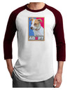 Adopt Cute Puppy Cat Adoption Adult Raglan Shirt-TooLoud-White-Cardinal-X-Small-Davson Sales