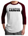 Cancun Mexico - Cinco de Mayo Adult Raglan Shirt-TooLoud-White-Cardinal-X-Small-Davson Sales