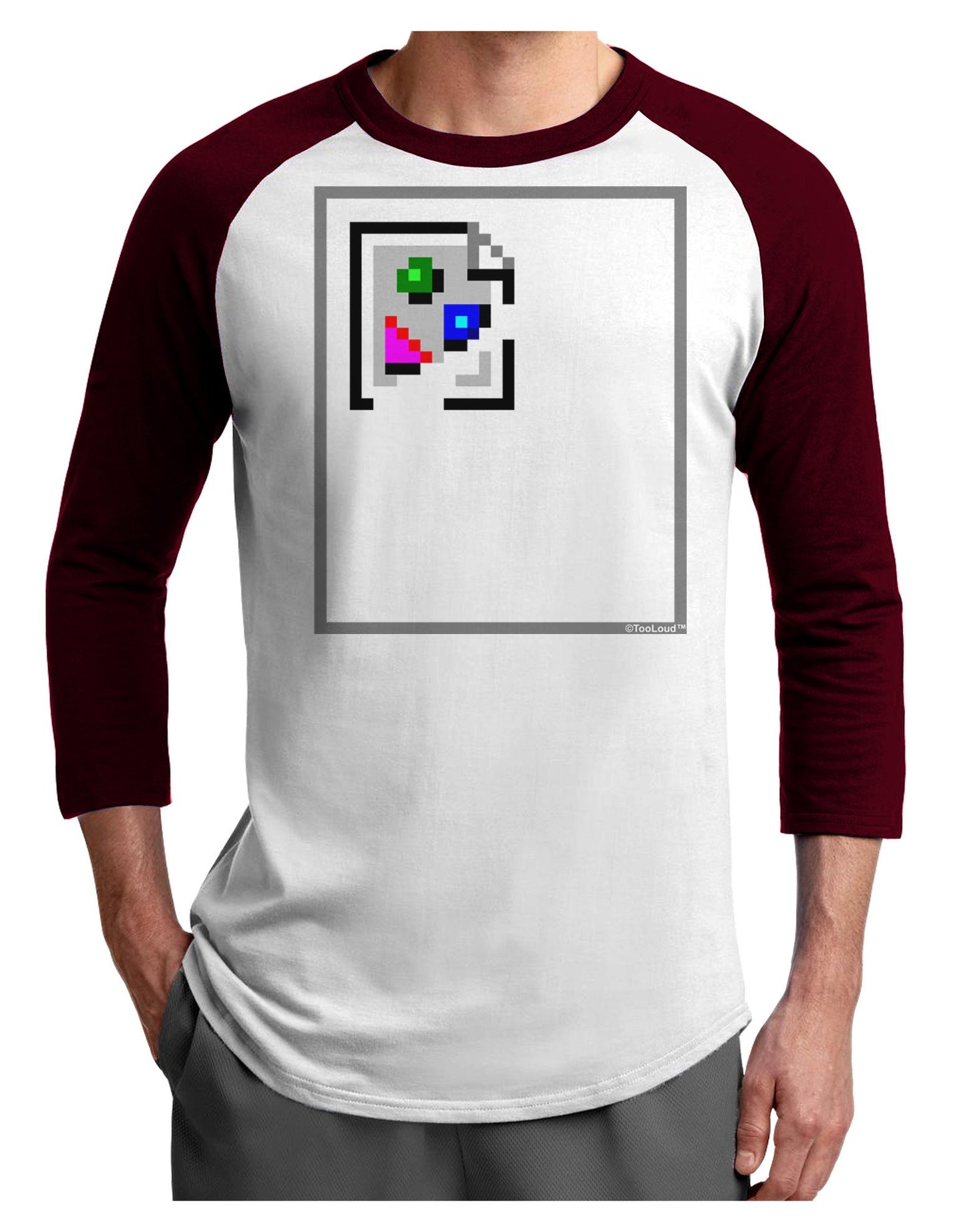 Broken Image Link - Tech Humor Adult Raglan Shirt by-Raglan Shirt-TooLoud-White-Cardinal-XXX-Large-Davson Sales