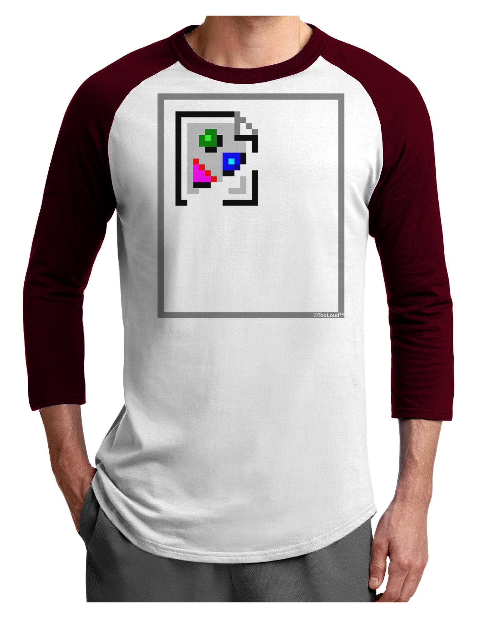 Broken Image Link - Tech Humor Adult Raglan Shirt by-Raglan Shirt-TooLoud-White-Cardinal-XXX-Large-Davson Sales