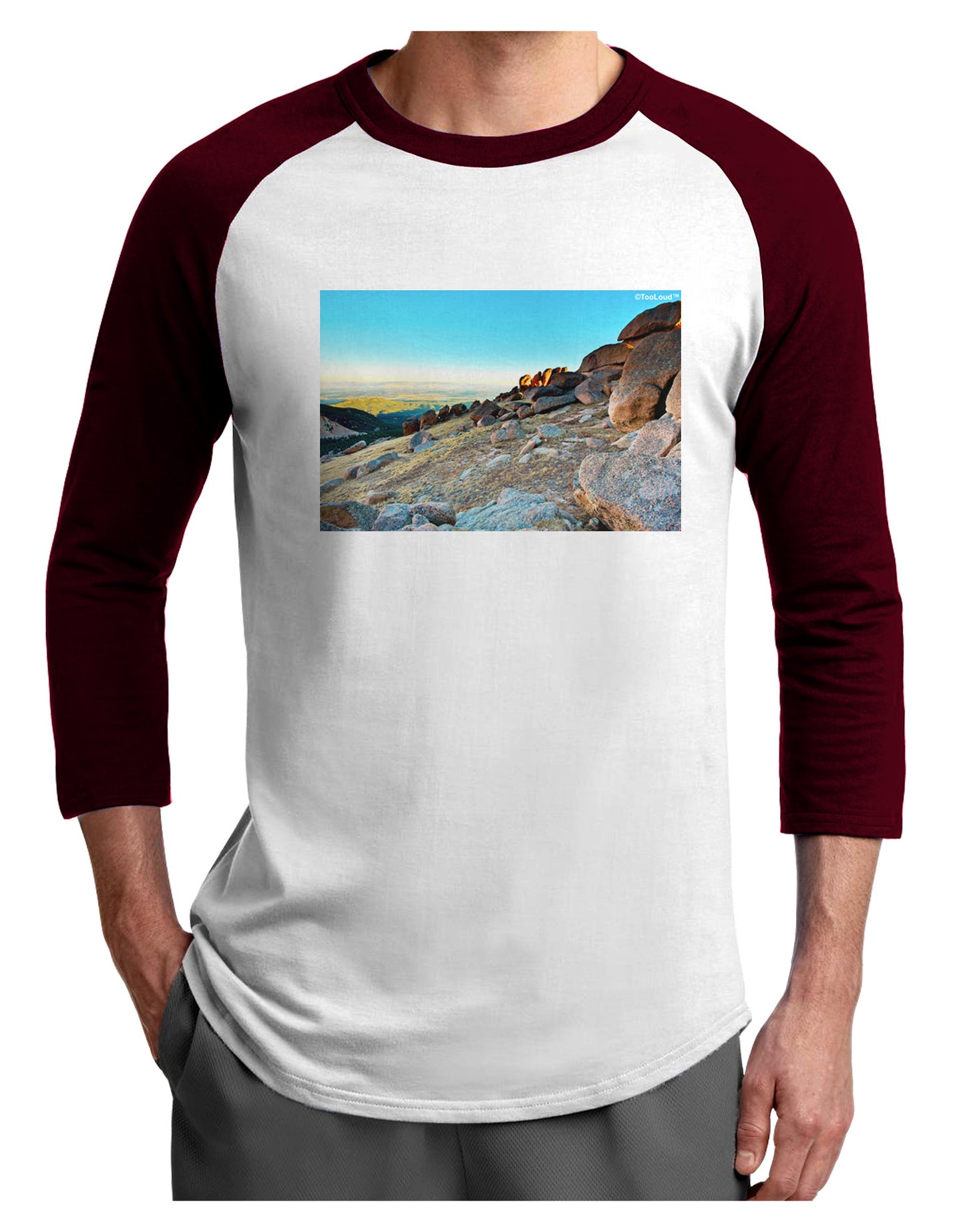CO Rockies View Adult Raglan Shirt-Raglan Shirt-TooLoud-White-Cardinal-X-Small-Davson Sales