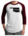 Oklahoma - United States Shape Adult Raglan Shirt by TooLoud-TooLoud-White-Cardinal-X-Small-Davson Sales