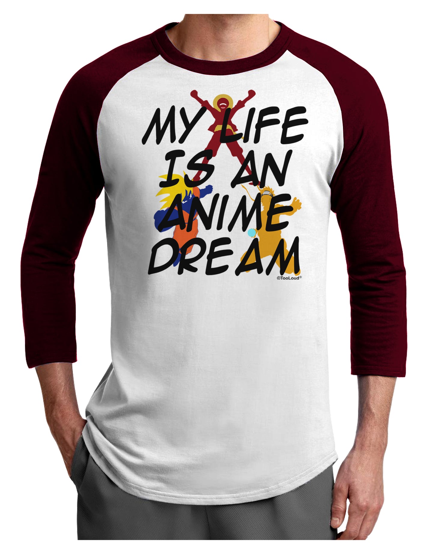 My Life Is An Anime Dream Adult Raglan Shirt by TooLoud-TooLoud-White-Cardinal-X-Small-Davson Sales