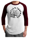 Tacos Y Cervezas Adult Raglan Shirt-Mens T-Shirt-TooLoud-White-Cardinal-X-Small-Davson Sales
