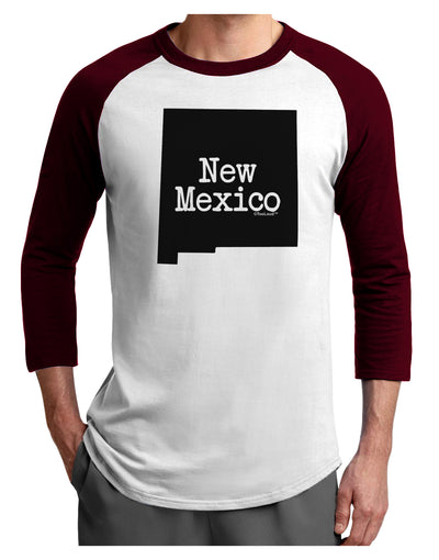 New Mexico - United States Shape Adult Raglan Shirt by TooLoud-TooLoud-White-Cardinal-X-Small-Davson Sales