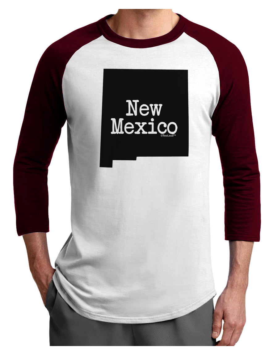 New Mexico - United States Shape Adult Raglan Shirt by TooLoud-TooLoud-White-Black-X-Small-Davson Sales