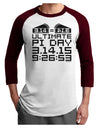 Ultimate Pi Day Design - Mirrored Pies Adult Raglan Shirt by TooLoud-TooLoud-White-Cardinal-X-Small-Davson Sales
