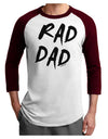 Rad Dad Design Adult Raglan Shirt-Raglan Shirt-TooLoud-White-Cardinal-X-Small-Davson Sales