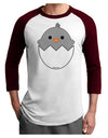 Cute Hatching Chick - Gray Adult Raglan Shirt by TooLoud-TooLoud-White-Cardinal-X-Small-Davson Sales