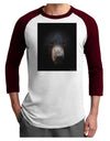Scary Black Bear Adult Raglan Shirt-Raglan Shirt-TooLoud-White-Cardinal-X-Small-Davson Sales