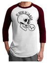 Me Muero De La Risa Skull Adult Raglan Shirt-Mens-Tshirts-TooLoud-White-Cardinal-X-Small-Davson Sales