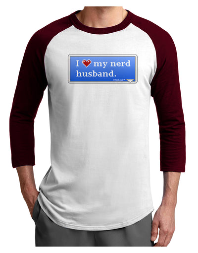 I Heart My Nerd Husband - Retro Adult Raglan Shirt by TooLoud-TooLoud-White-Cardinal-X-Small-Davson Sales