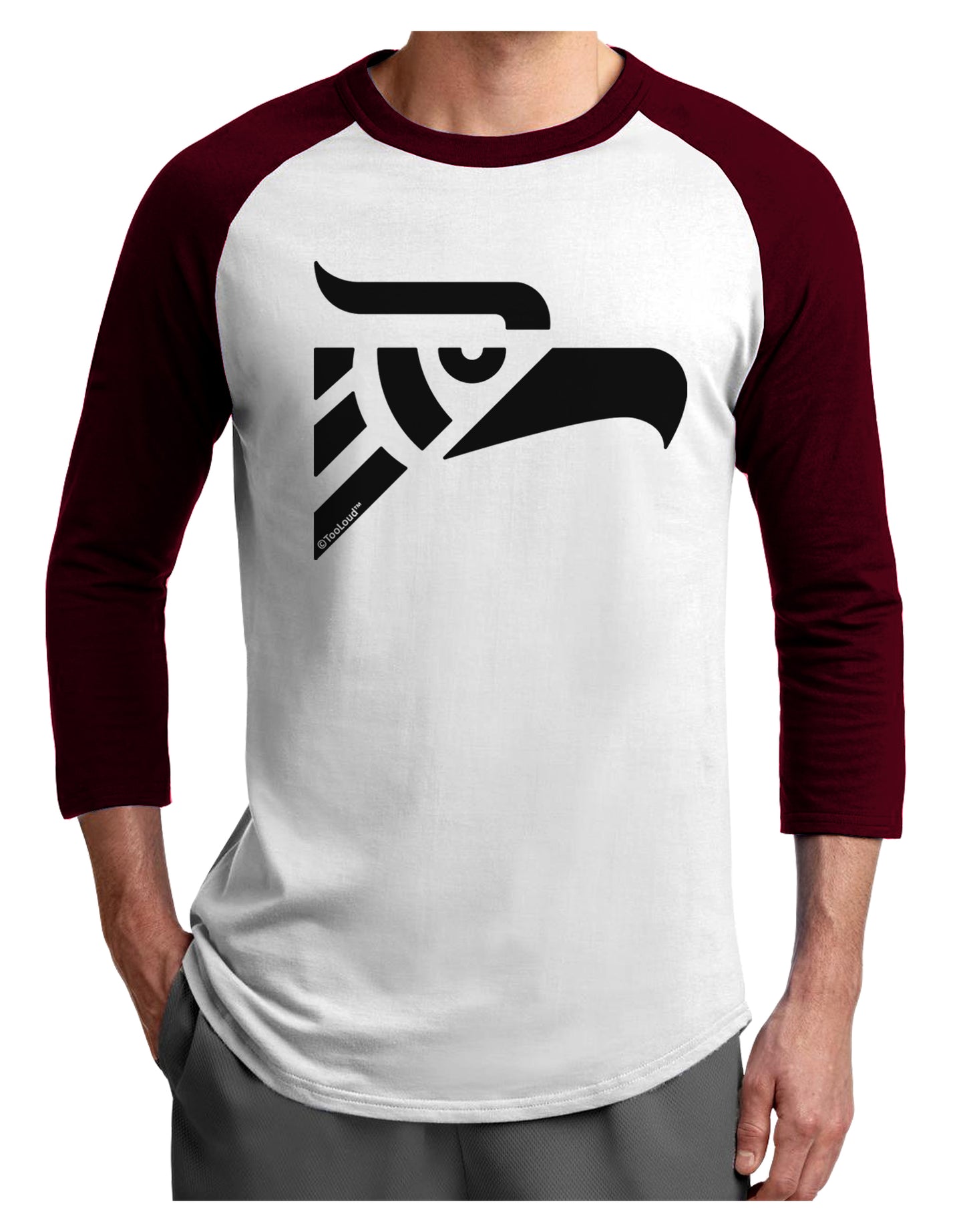 Hecho en Mexico Eagle Symbol Adult Raglan Shirt by TooLoud-TooLoud-White-Cardinal-X-Small-Davson Sales
