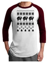 Humping Gay Reindeer Adult Raglan Shirt-Raglan Shirt-TooLoud-White-Cardinal-X-Small-Davson Sales