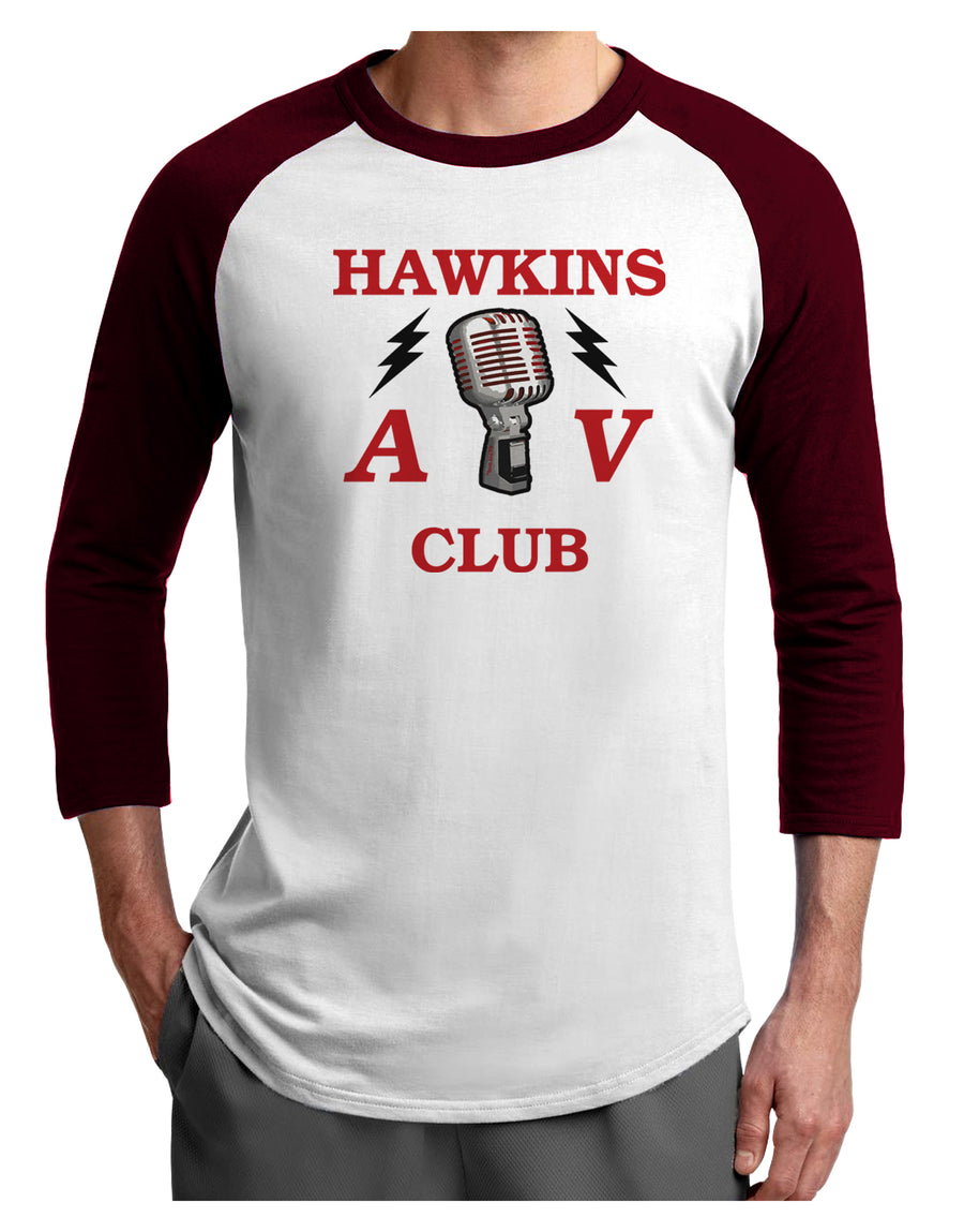 Hawkins AV Club Adult Raglan Shirt by TooLoud-TooLoud-White-Black-X-Small-Davson Sales