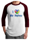 I Heart My Nephew - Autism Awareness Adult Raglan Shirt by TooLoud-TooLoud-White-Cardinal-X-Small-Davson Sales