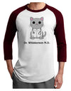 Dr Whiskerson MD - Cute Cat Design Adult Raglan Shirt by TooLoud-TooLoud-White-Cardinal-X-Small-Davson Sales