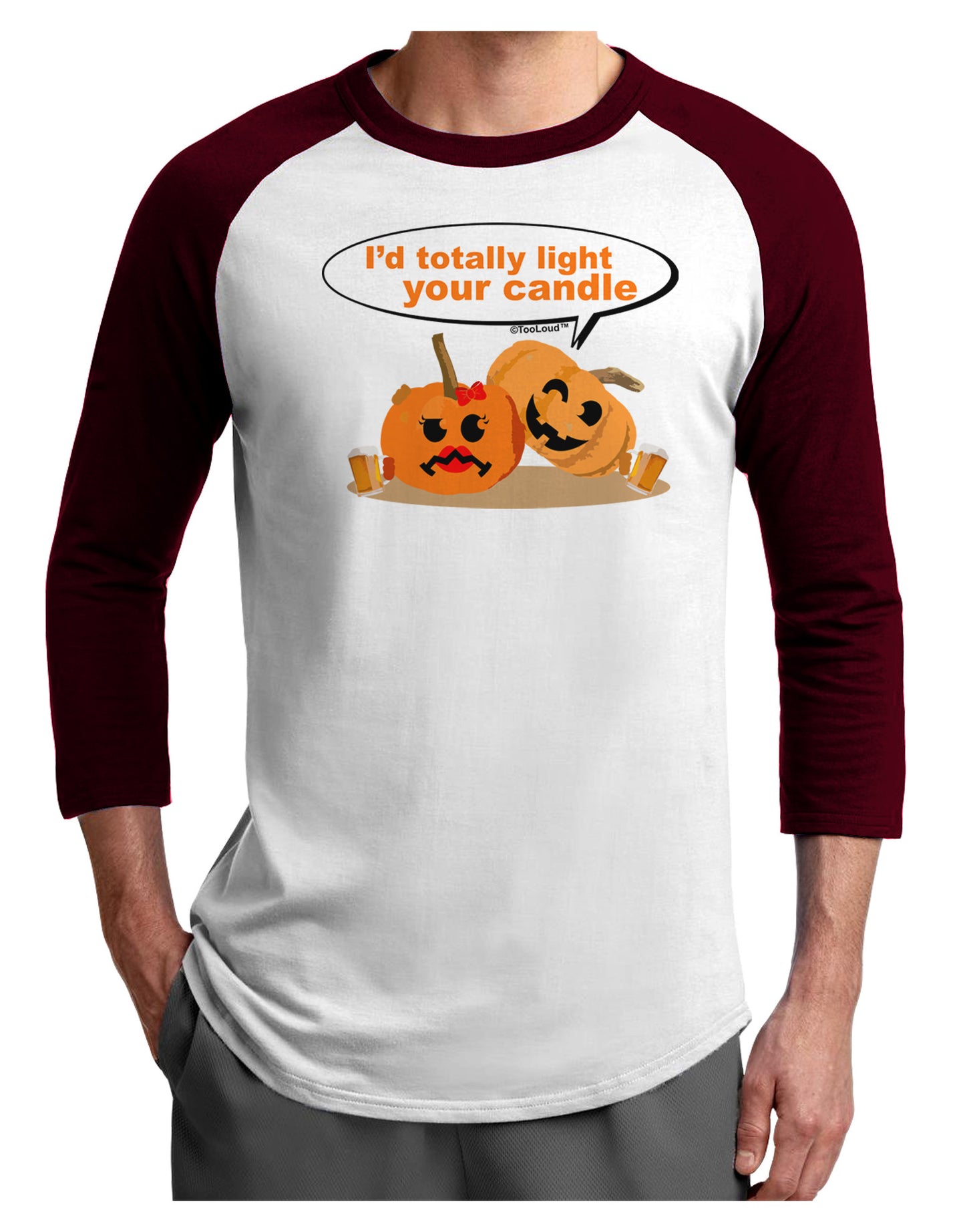 Light your candle Adult Raglan Shirt-Raglan Shirt-TooLoud-White-Cardinal-X-Small-Davson Sales