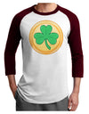 Shamrock Button Vector Design Adult Raglan Shirt by TooLoud-TooLoud-White-Cardinal-X-Small-Davson Sales