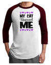 My Cat Rescued Me Adult Raglan Shirt-TooLoud-White-Cardinal-X-Small-Davson Sales