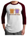 Cute PB and J Design - Made for Each Other Adult Raglan Shirt by TooLoud-TooLoud-White-Cardinal-X-Small-Davson Sales