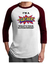 Teacher - Superpower Adult Raglan Shirt-Raglan Shirt-TooLoud-White-Cardinal-X-Small-Davson Sales