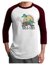 TooLoud Pugs and Kisses Adult Raglan Shirt-Mens-Tshirts-TooLoud-White-Cardinal-X-Small-Davson Sales