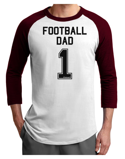 Football Dad Jersey Adult Raglan Shirt by TooLoud-TooLoud-White-Cardinal-X-Small-Davson Sales