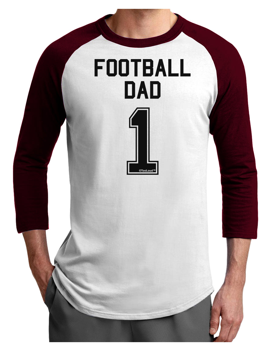 Football Dad Jersey Adult Raglan Shirt by TooLoud-TooLoud-White-Black-X-Small-Davson Sales