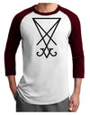 Sigil of Lucifer - Seal of Satan Adult Raglan Shirt-Raglan Shirt-TooLoud-White-Cardinal-X-Small-Davson Sales