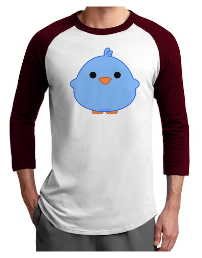 Cute Little Chick - Blue Adult Raglan Shirt by TooLoud-TooLoud-White-Cardinal-X-Small-Davson Sales