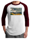 Colorado Mountain Scene Photo Adult Raglan Shirt-TooLoud-White-Cardinal-X-Small-Davson Sales