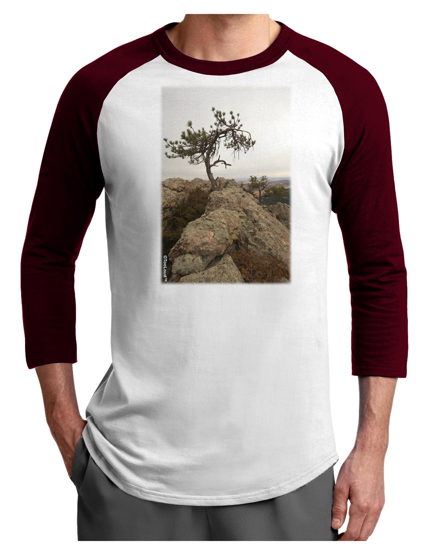 Stone Tree Colorado Adult Raglan Shirt by TooLoud-TooLoud-White-Cardinal-X-Small-Davson Sales