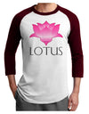 Lotus Flower Design Gradient - Text Adult Raglan Shirt by TooLoud-TooLoud-White-Cardinal-X-Small-Davson Sales