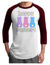 Three Easter Bunnies - Hoppy Easter Adult Raglan Shirt by TooLoud-TooLoud-White-Cardinal-X-Small-Davson Sales