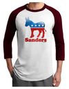 Sanders Bubble Symbol Adult Raglan Shirt-TooLoud-White-Cardinal-X-Small-Davson Sales