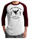 Cabin 3 Poseidon Camp Half Blood Adult Raglan Shirt-TooLoud-White-Cardinal-X-Small-Davson Sales